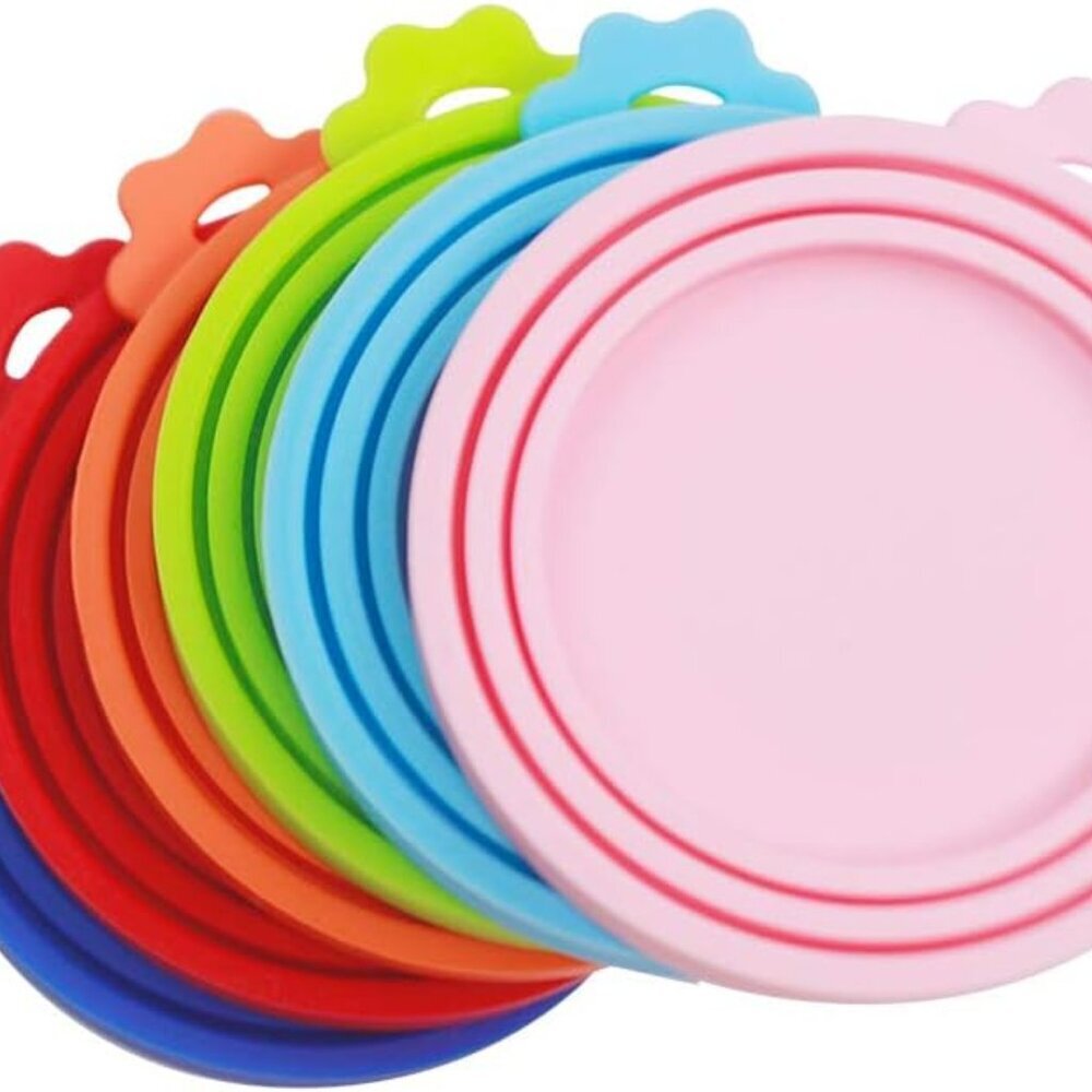 6 packs Pet Food Can Lids, Food Safe BPA-Free & Dishwasher Safe, Can Covers Most